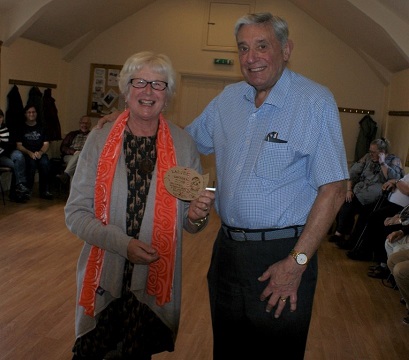 Carol Leonard presented with the ladies lowest score plaque